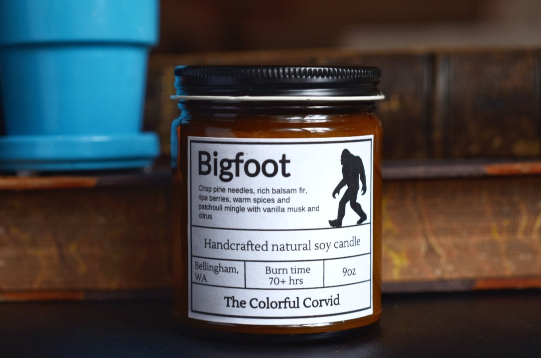 Bigfoot candle