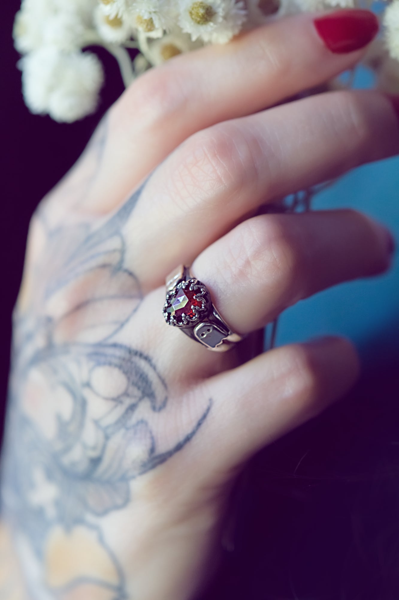 Sterling silver ghost ring