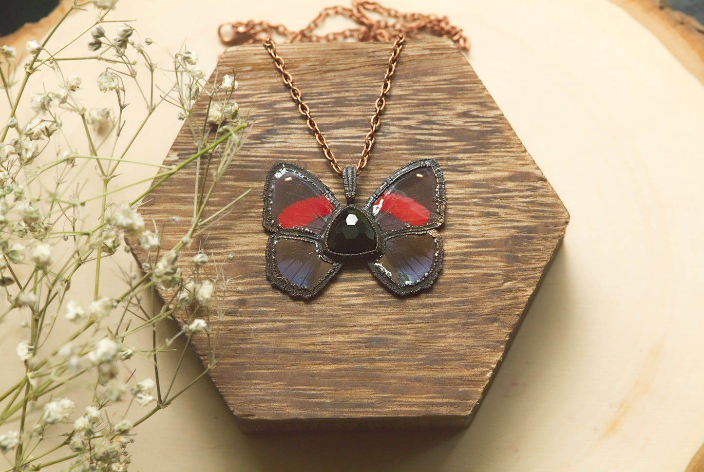 Butterfly wing necklace