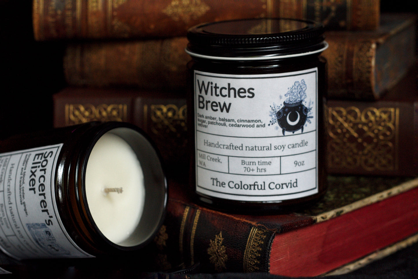 Witches brew candle, sorcerer's elixir candle