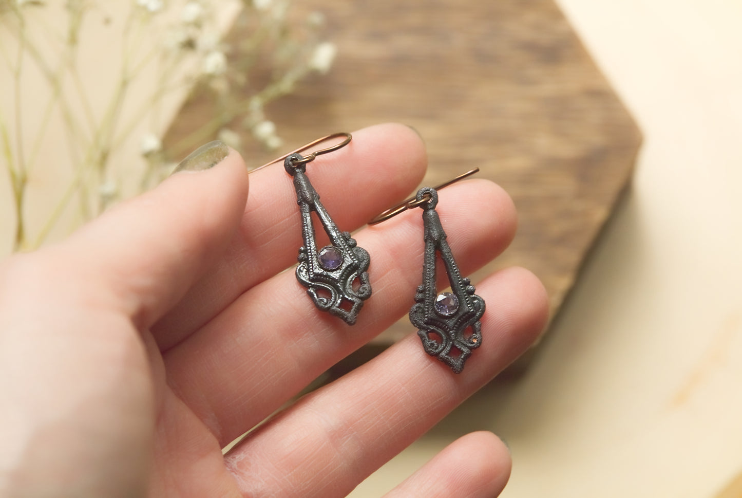 Iolite earrings