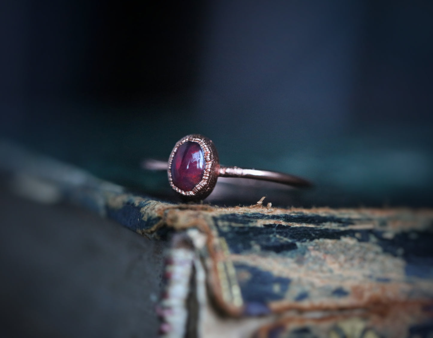 Black Opal ring// size 7.5 U.S