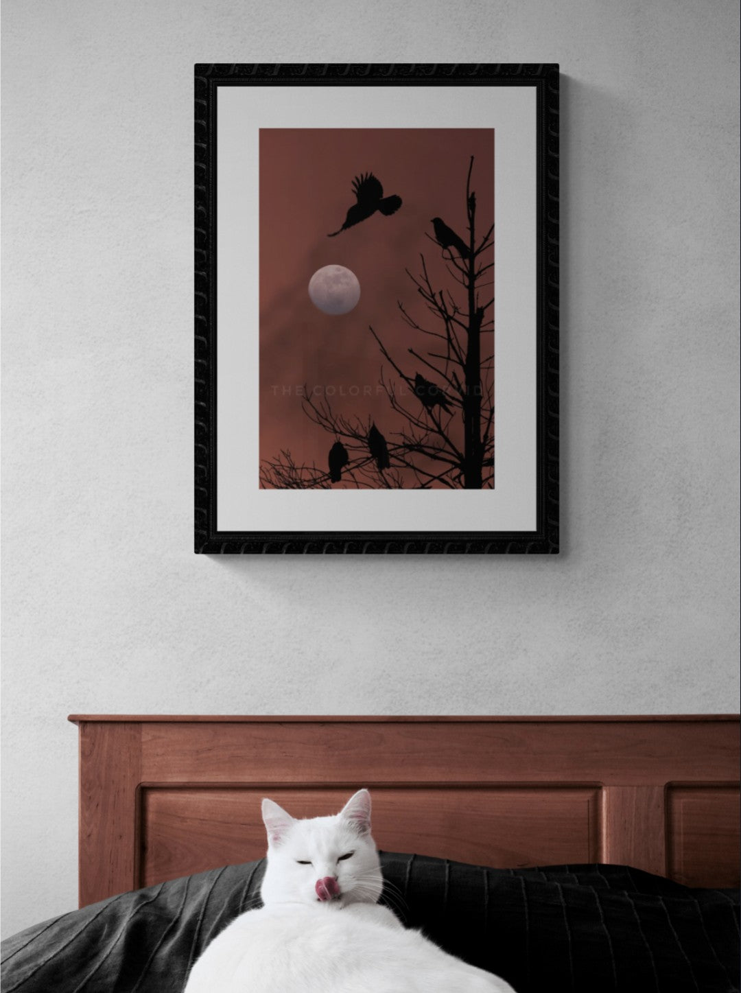 Crows & moon giclee art print