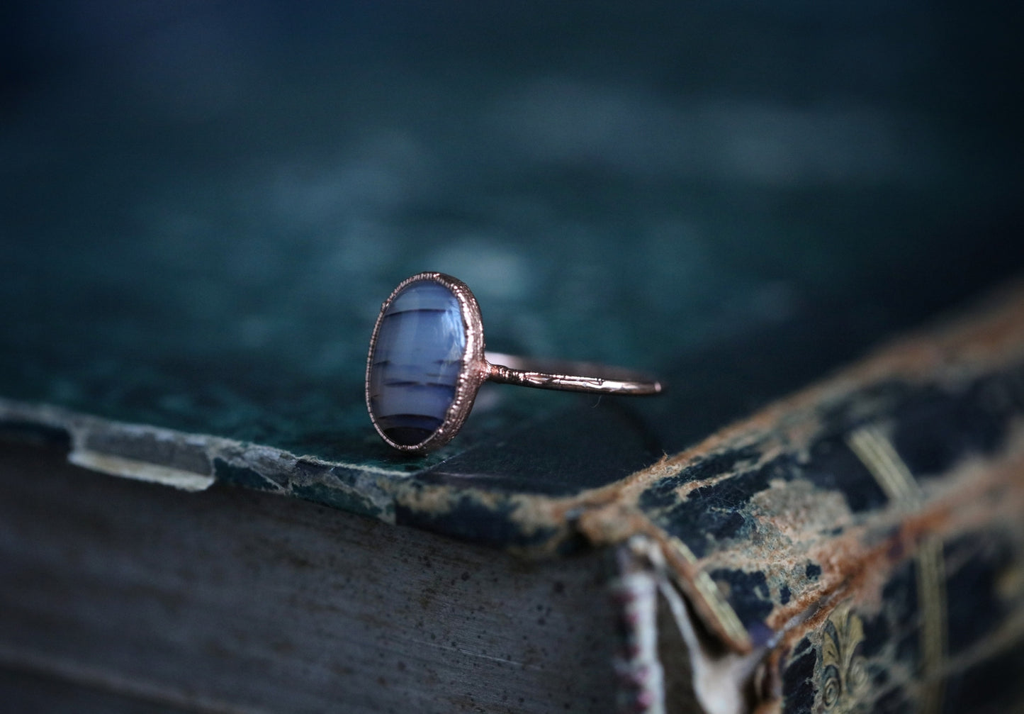 Banded agate ring// size 9 U.S