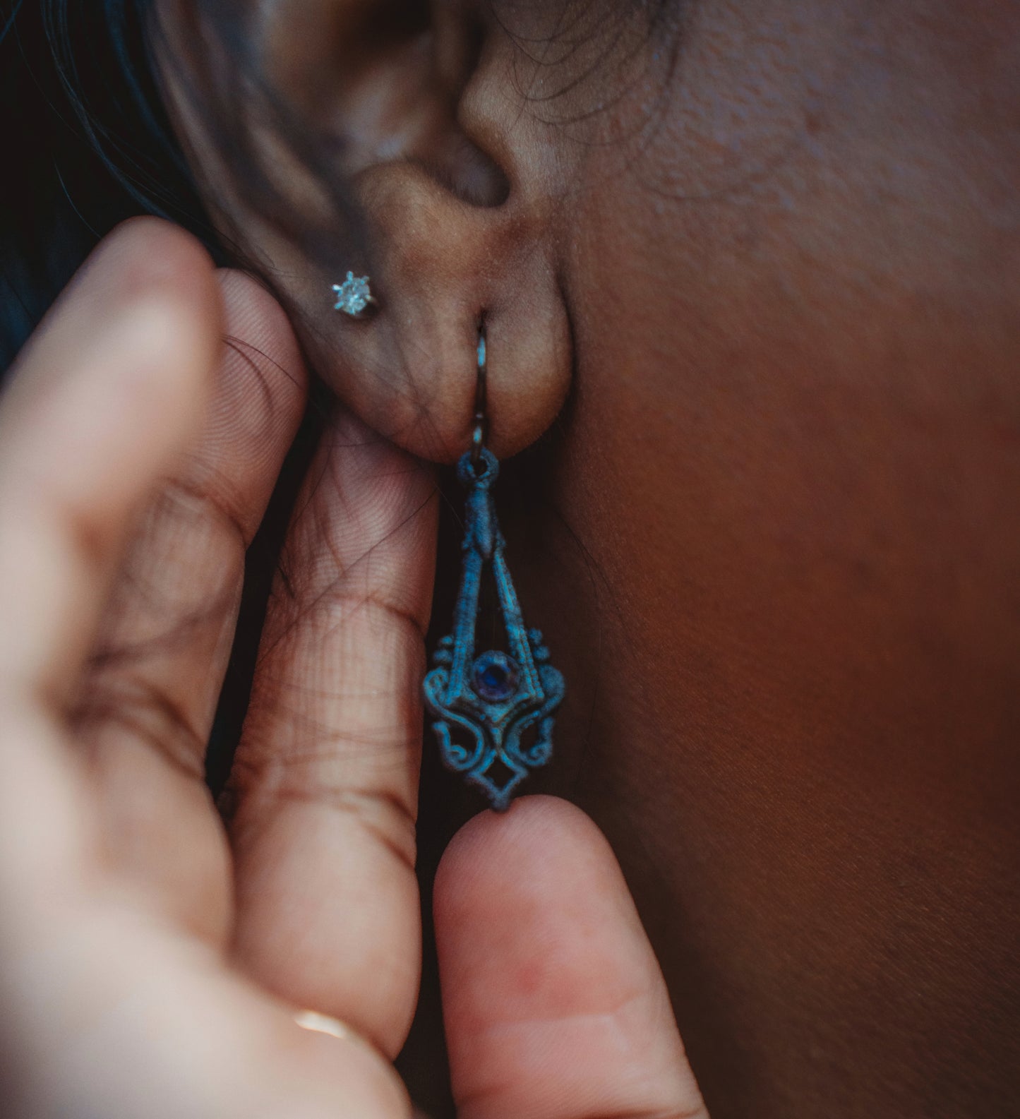 Iolite earrings
